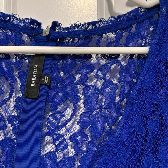 Cobalt blue Lacey knee high dress - Picture 2 of 9